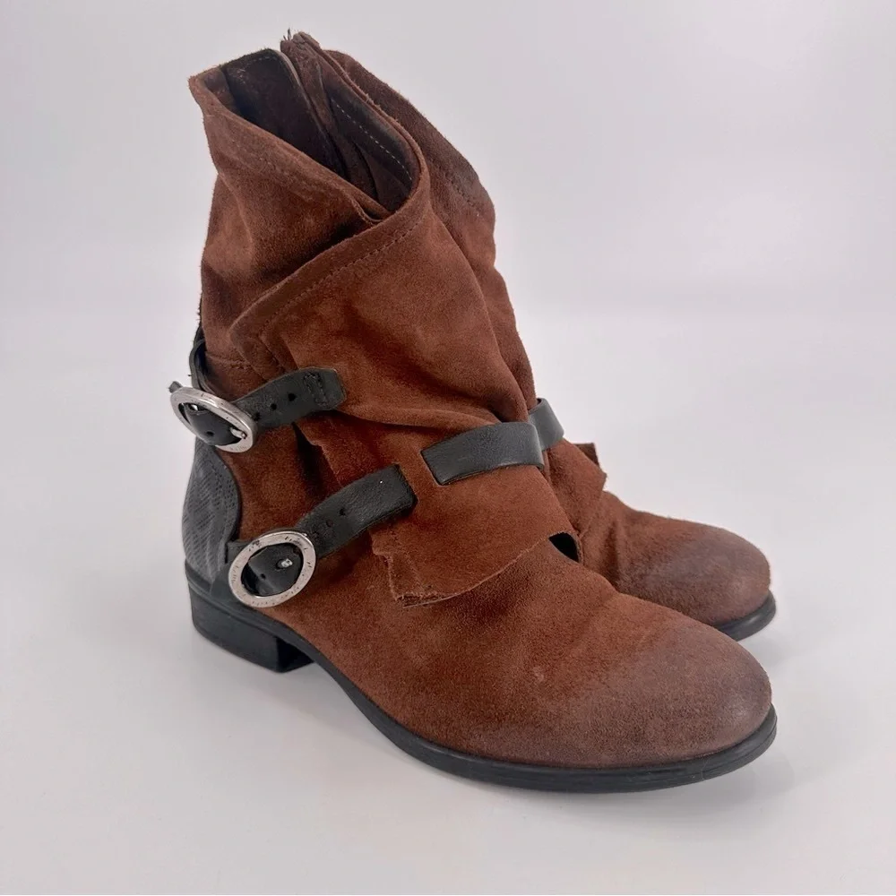 Miz Mooz Sydney Brown Suede Ankle Boots Size 36 Boho Steampunk Cosplay
